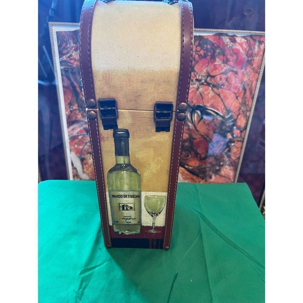 Wooden french wine Design Wine Bottle Gift Box Travel Storage Box - Picture 3 of 5